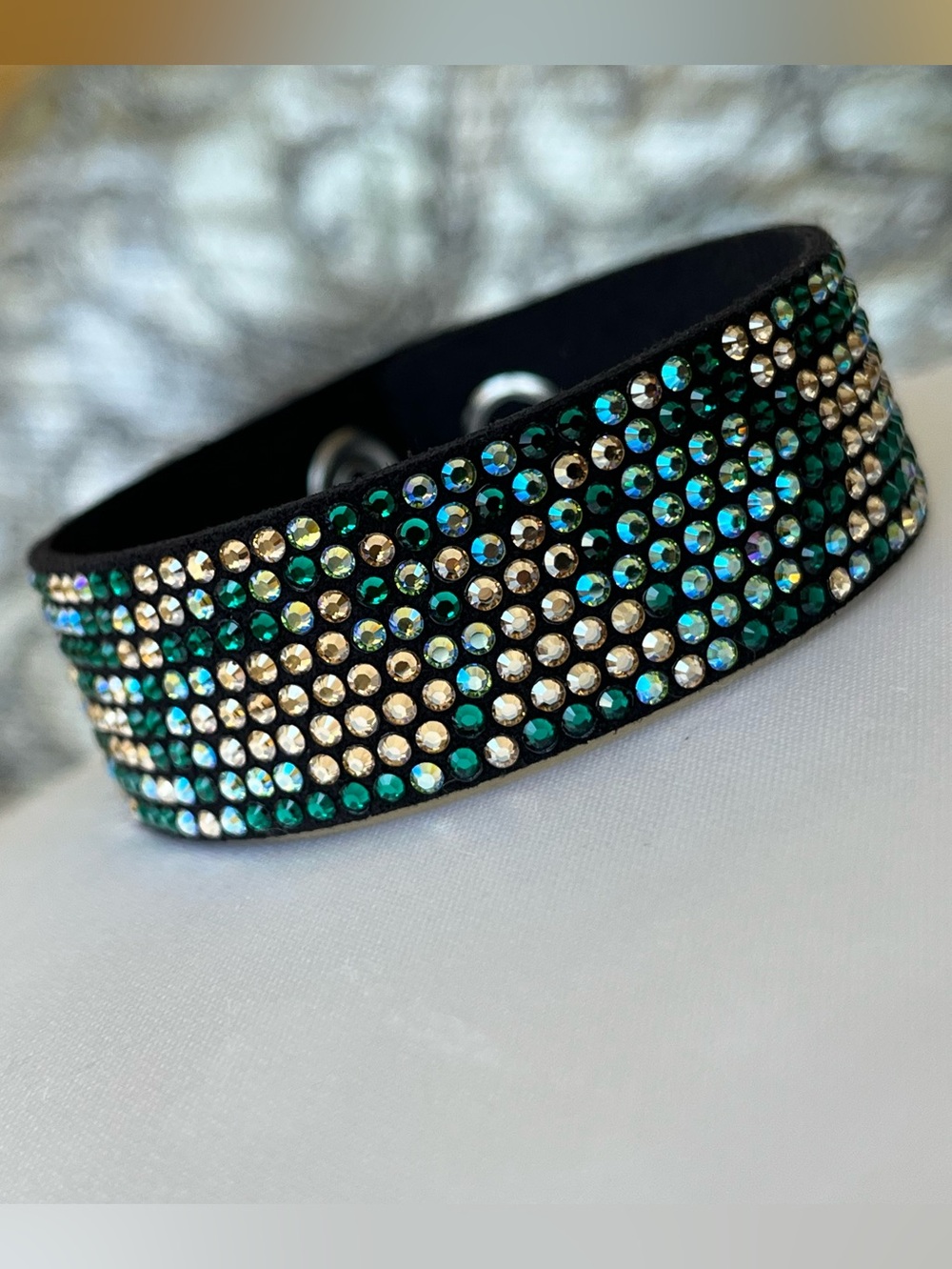 Swarovski Green and Gold Crystal “Wild Card” Bracelet BNIB